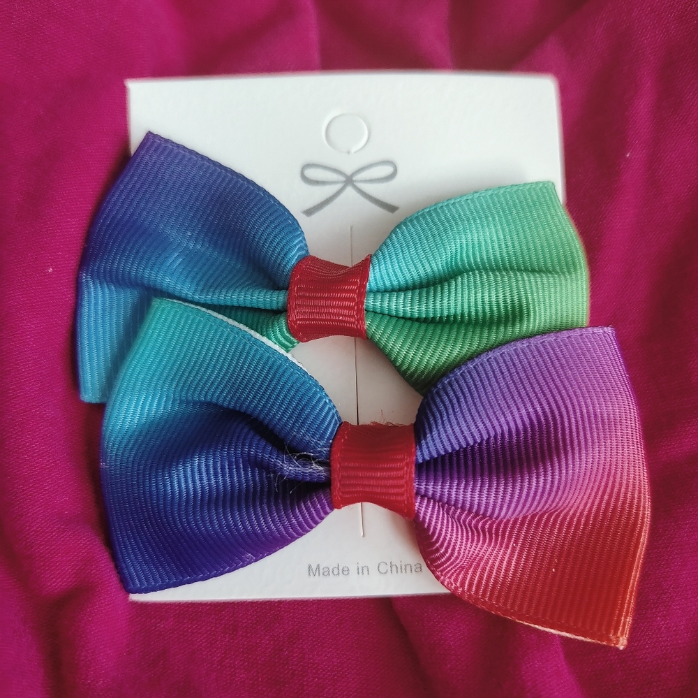 Colorful Kids Hair Bow Set